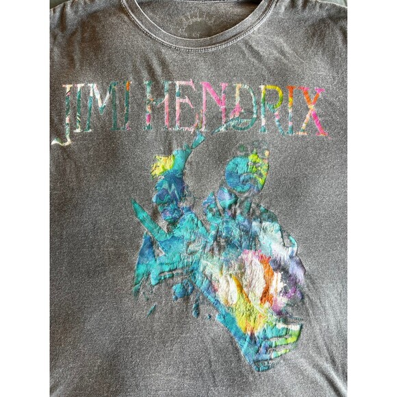 Authentic Jimi Hendrix Vintage Graphic Unisex Tee O/S Gray - Picture 3 of 9